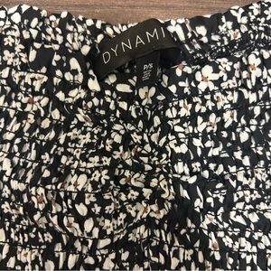 Dynamic Black and White Floral mini dress